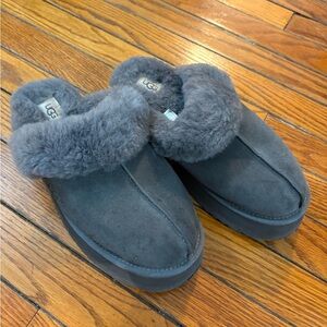 UGG Charcoal Shearling Slippers